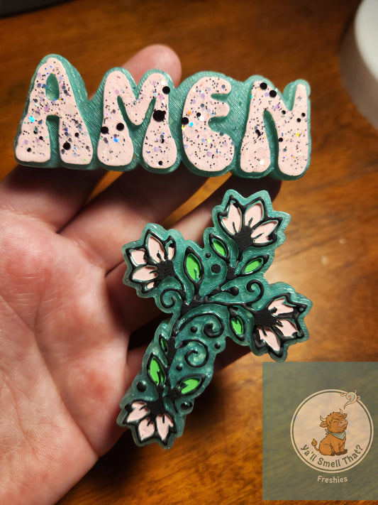 Cross and Amen Minis Freshie Molds by Ashley M