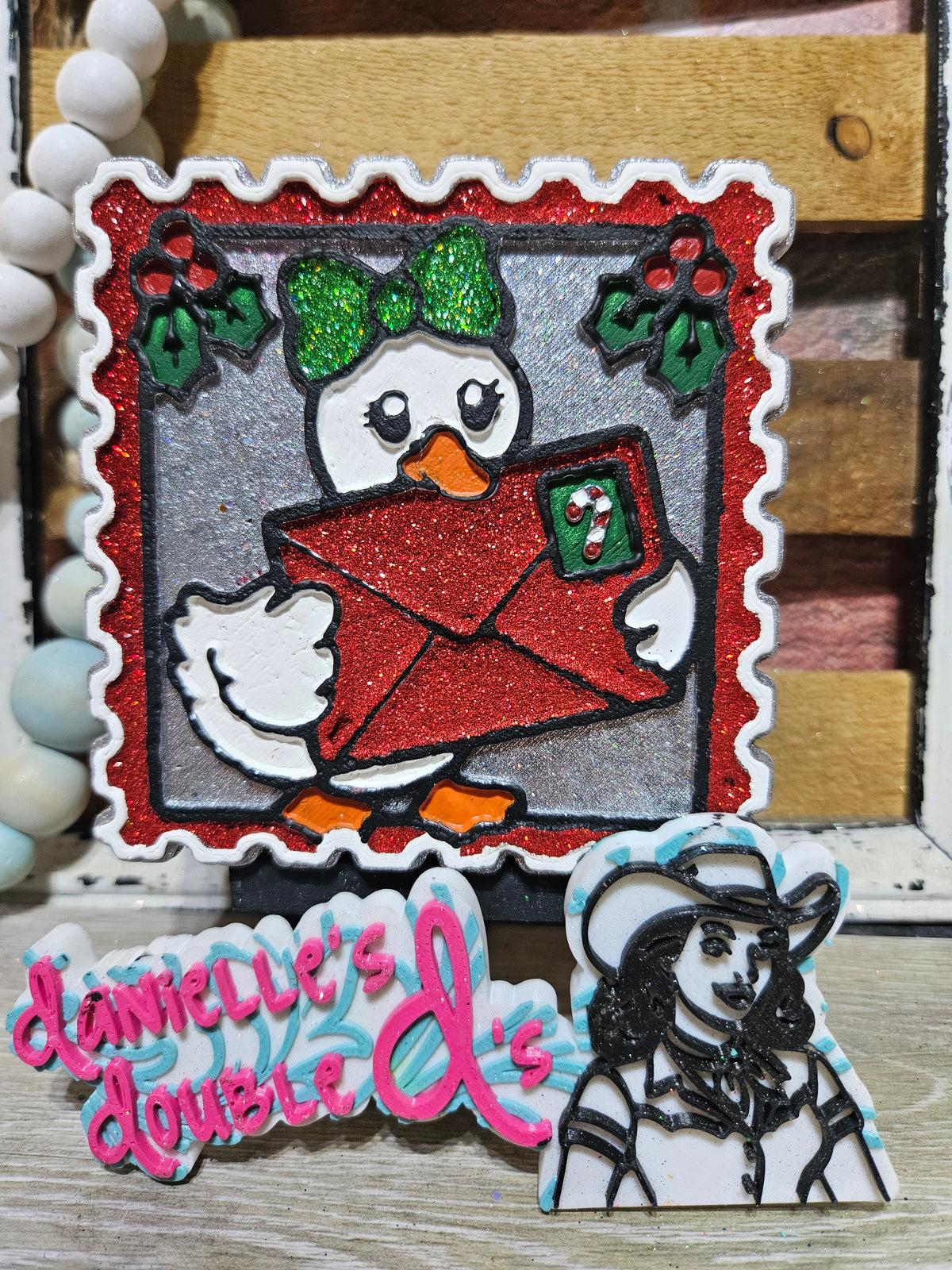 Christmas Mail Goose Stamp Freshie Mold