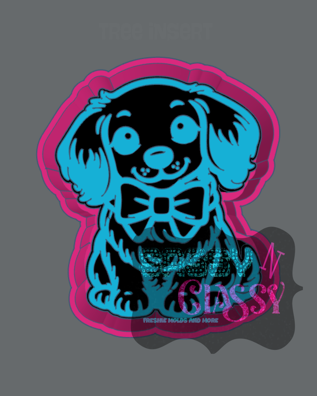 Longhair Dachshund with Bow Collar Freshie Mold