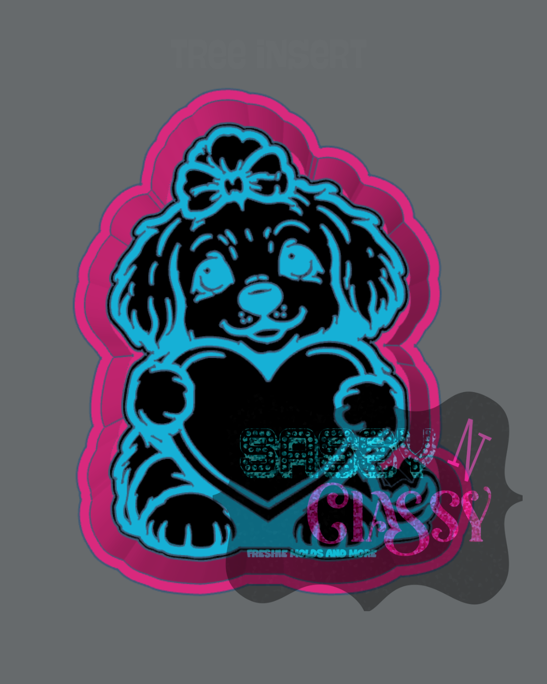 Shih Tzu Heart Freshie Mold