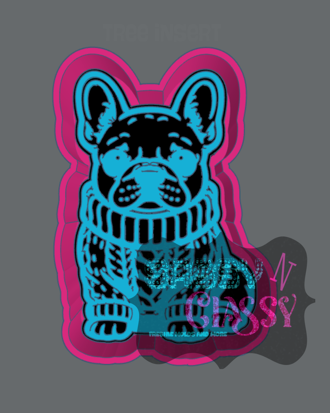 Frenchie in Sweater Freshie Mold