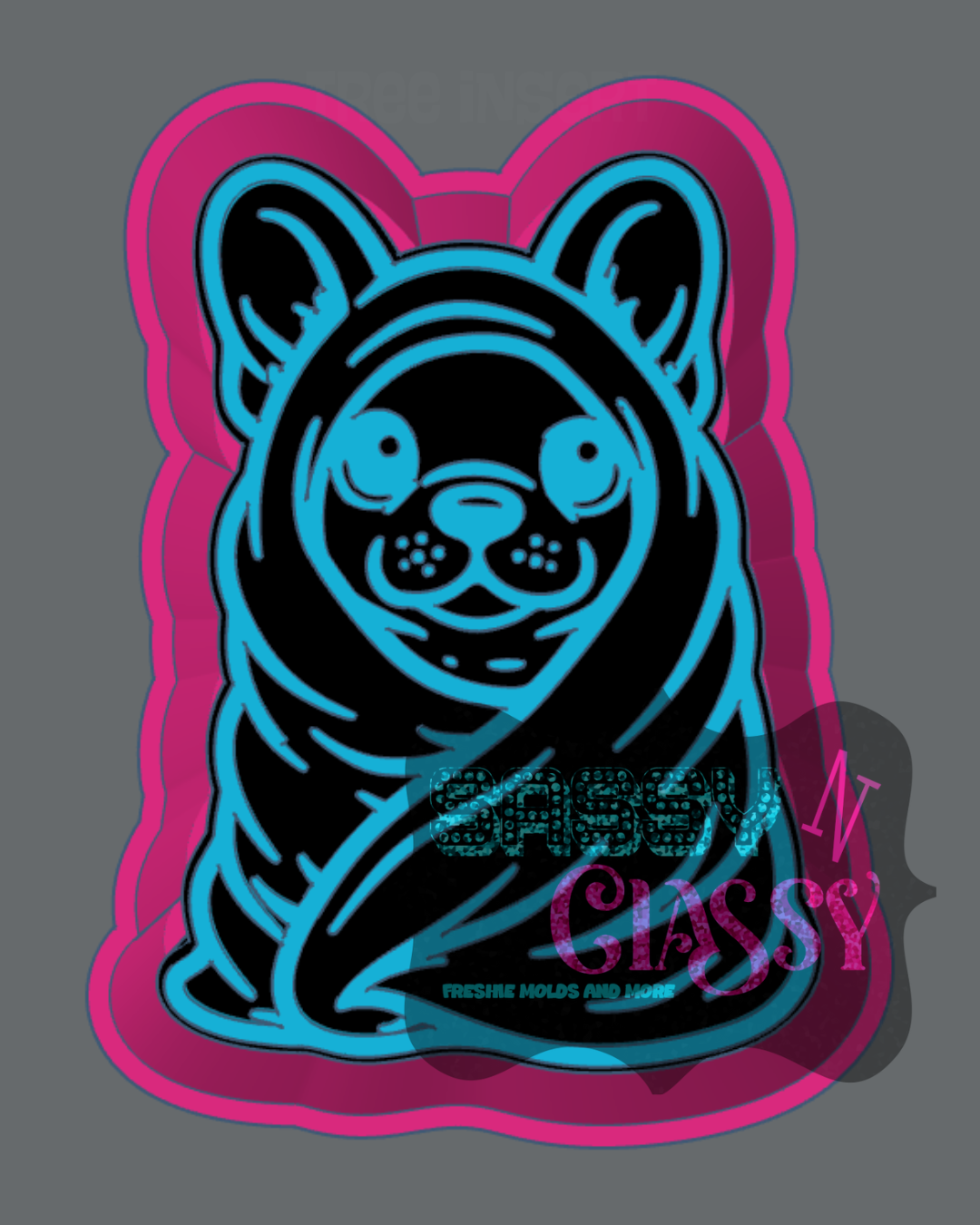 Frenchie in a Blanket Freshie Mold