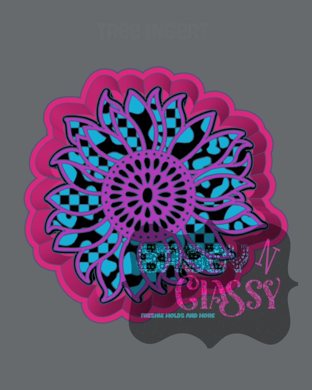Patterned Concho Sunflower Freshie Mold