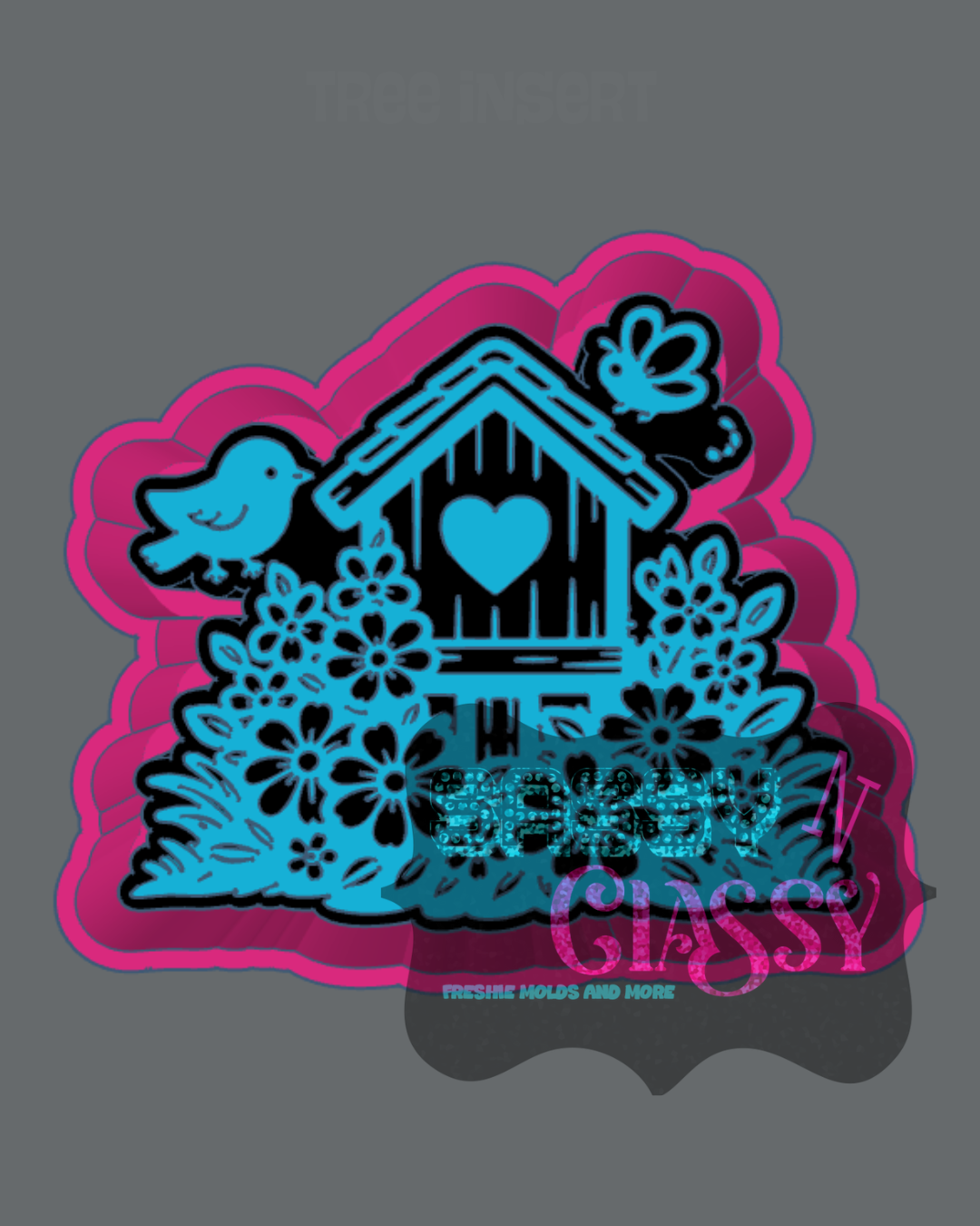 Floral Birdhouse Freshie Mold