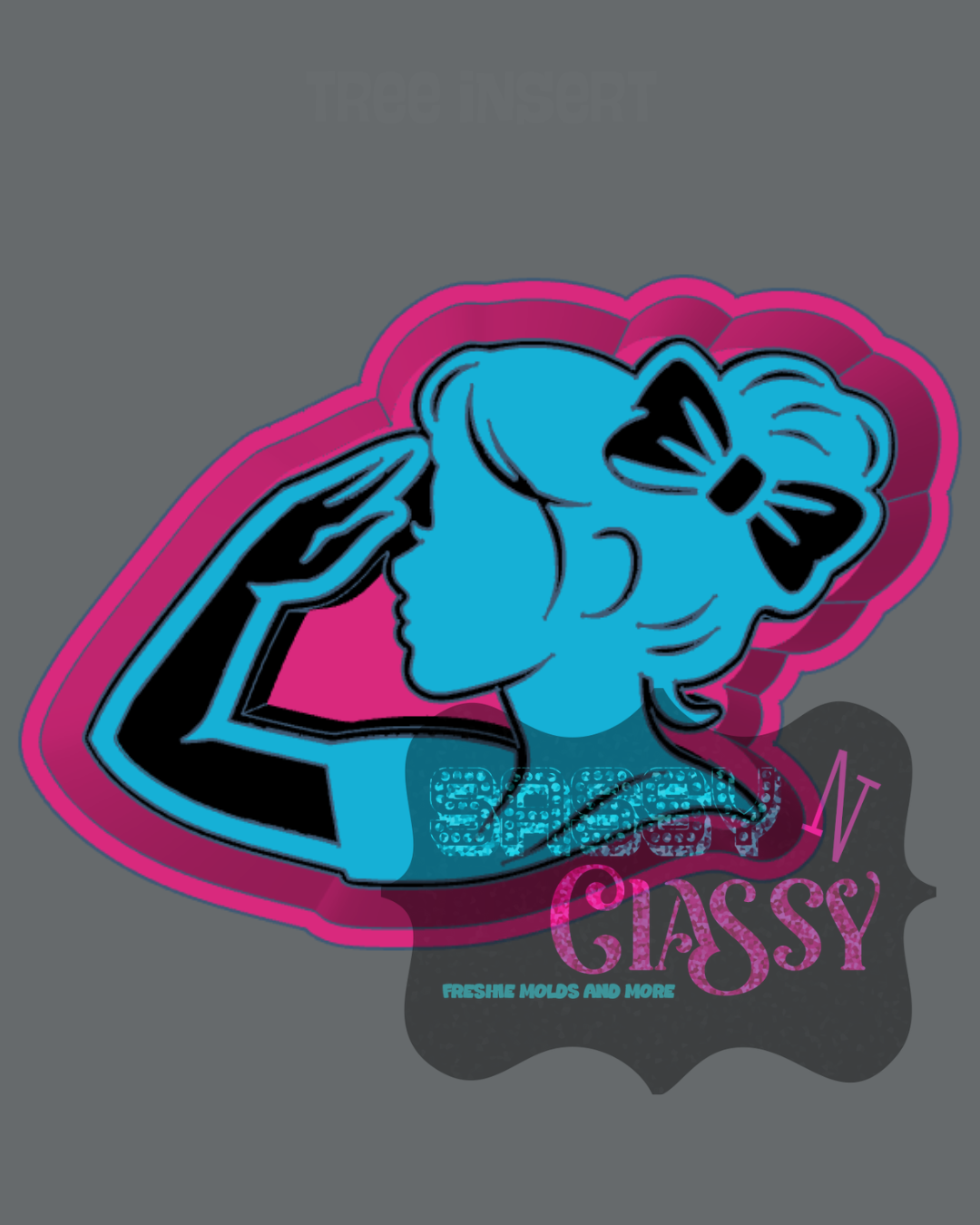 Girl Salute Freshie Mold