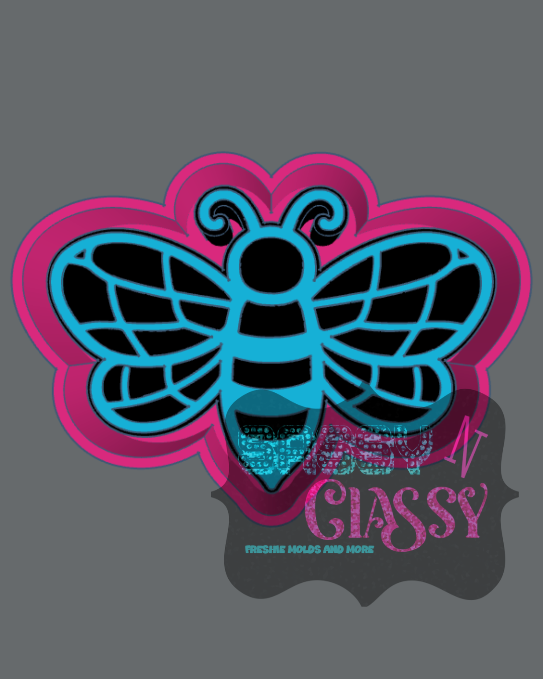 Stained Glass Bee Freshie Mold