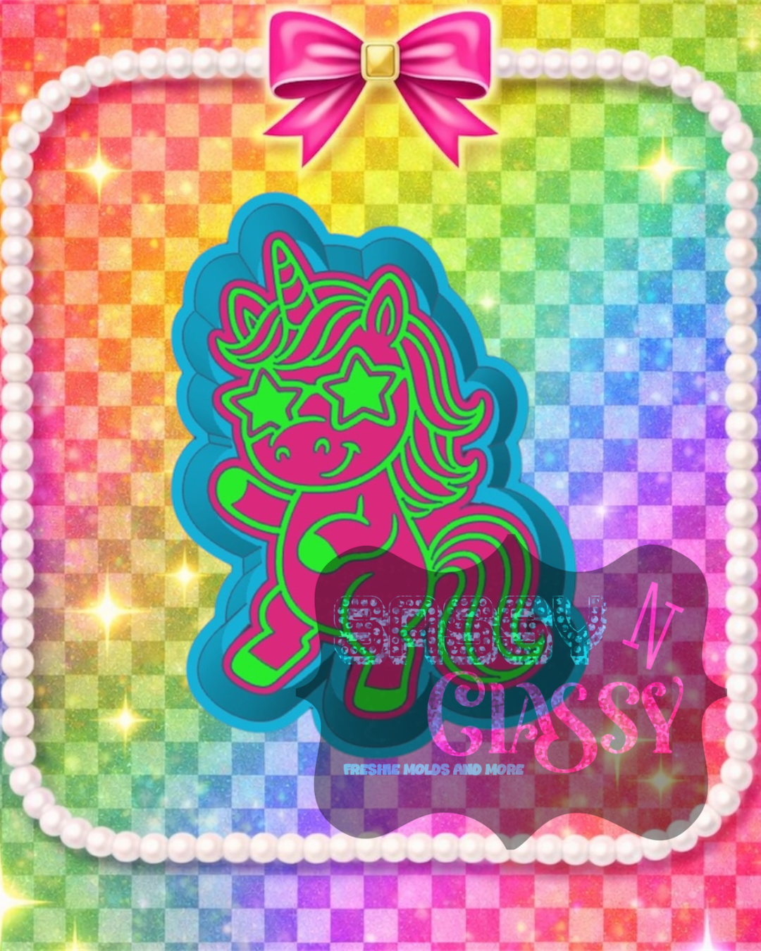Dancing Unicorn Freshie Mold
