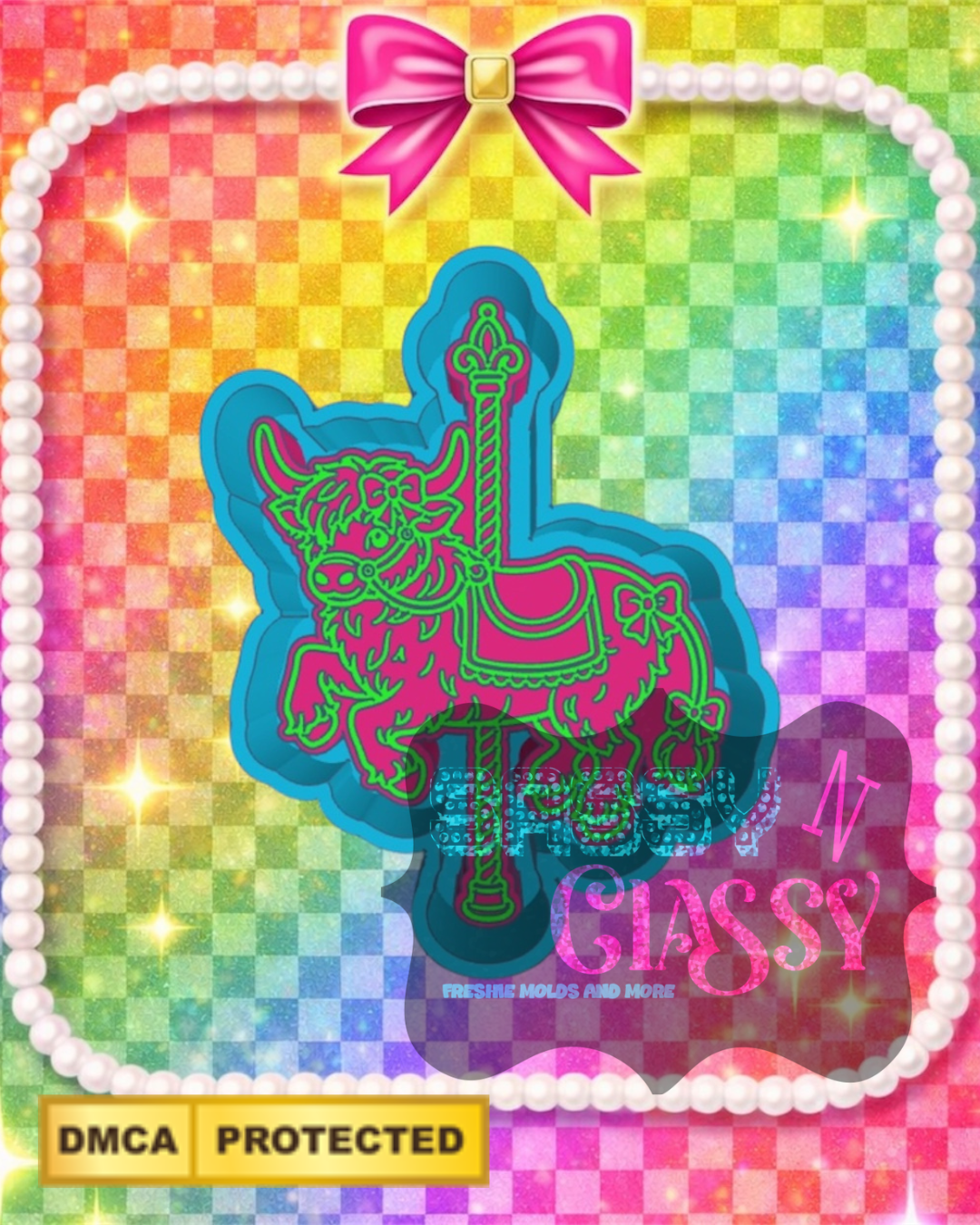 Carousel Highland Freshie Mold