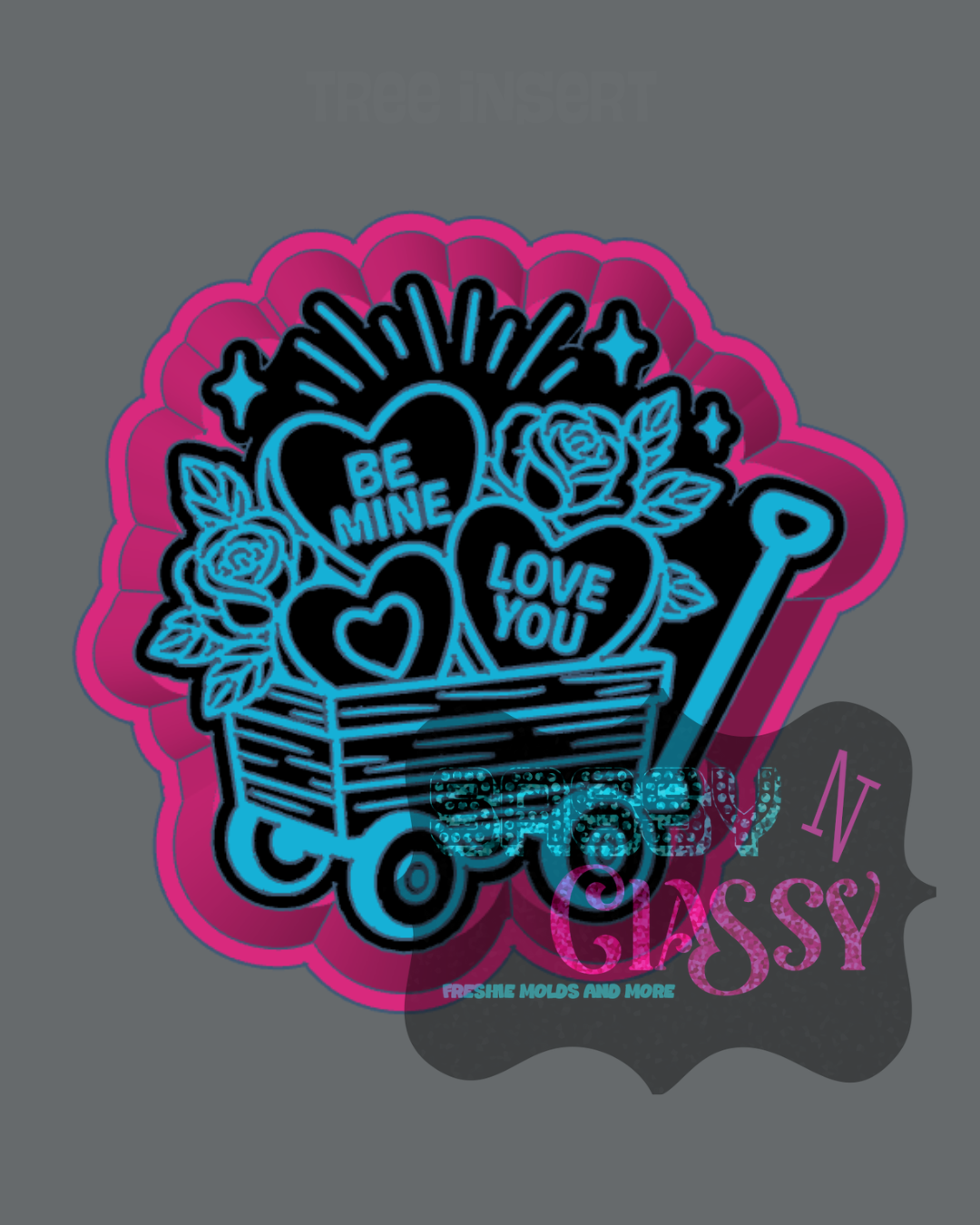 Valentine's Wagon Freshie Mold