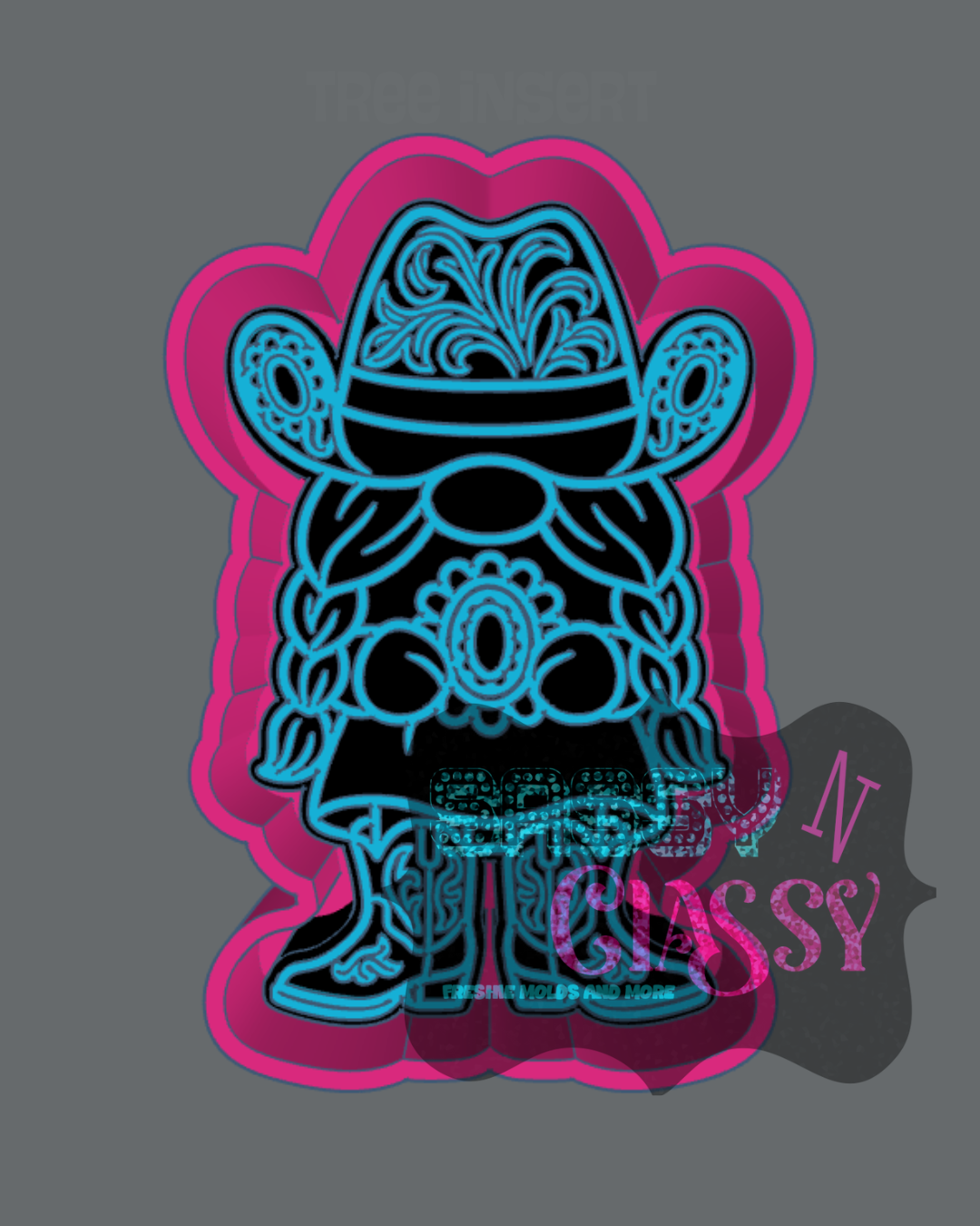 Cowgirl Concho Gnome Freshie Mold