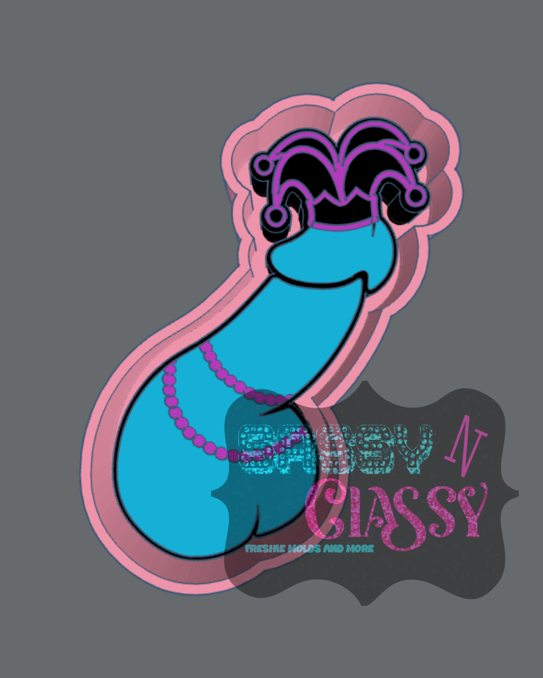 Mardi Gras Penis Freshie Mold