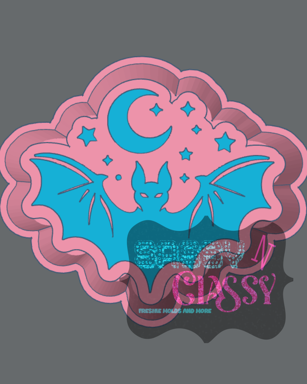 Bat with Moon and Stars Housing *not a mold*