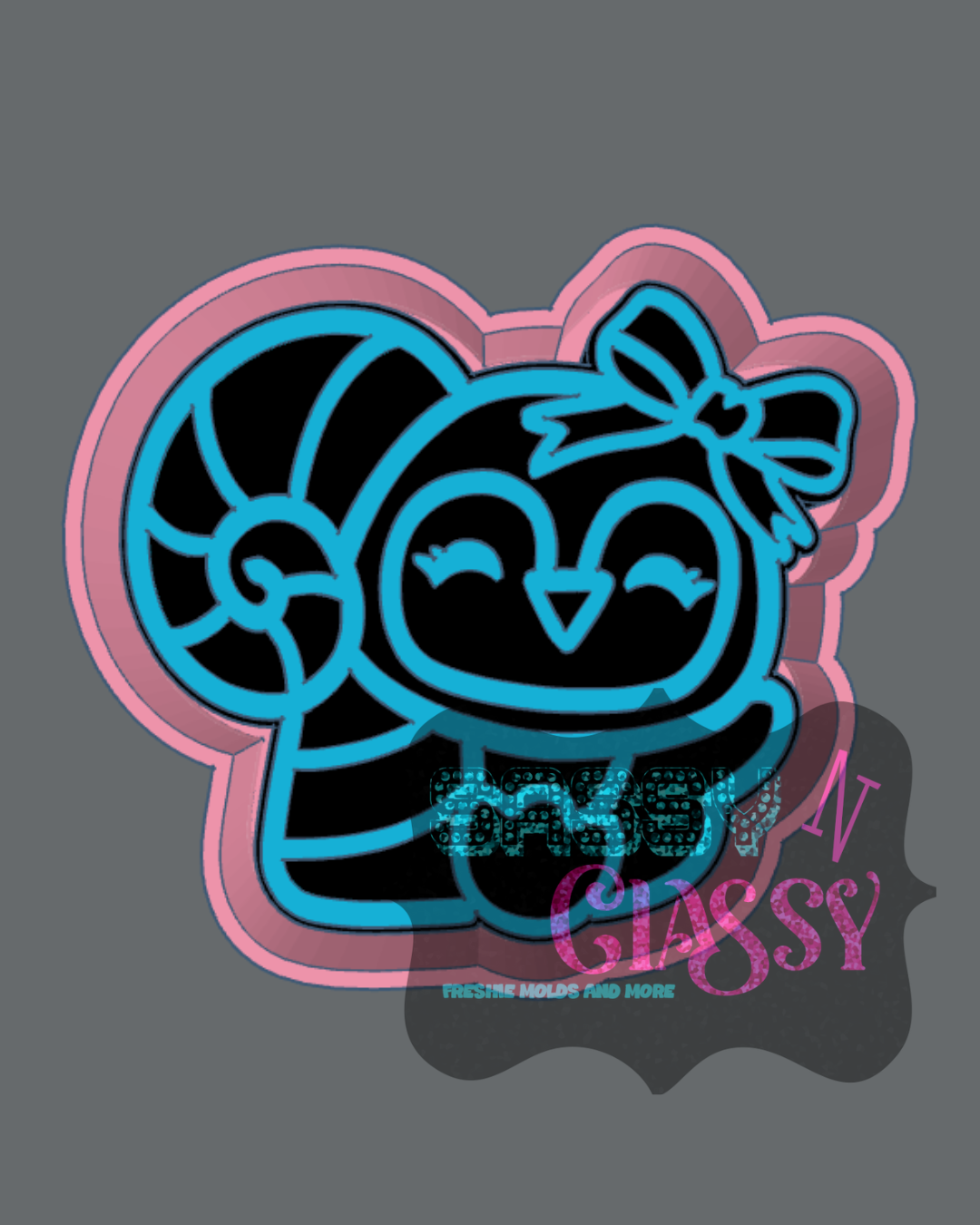 Candy Cane Penguin Freshie Mold