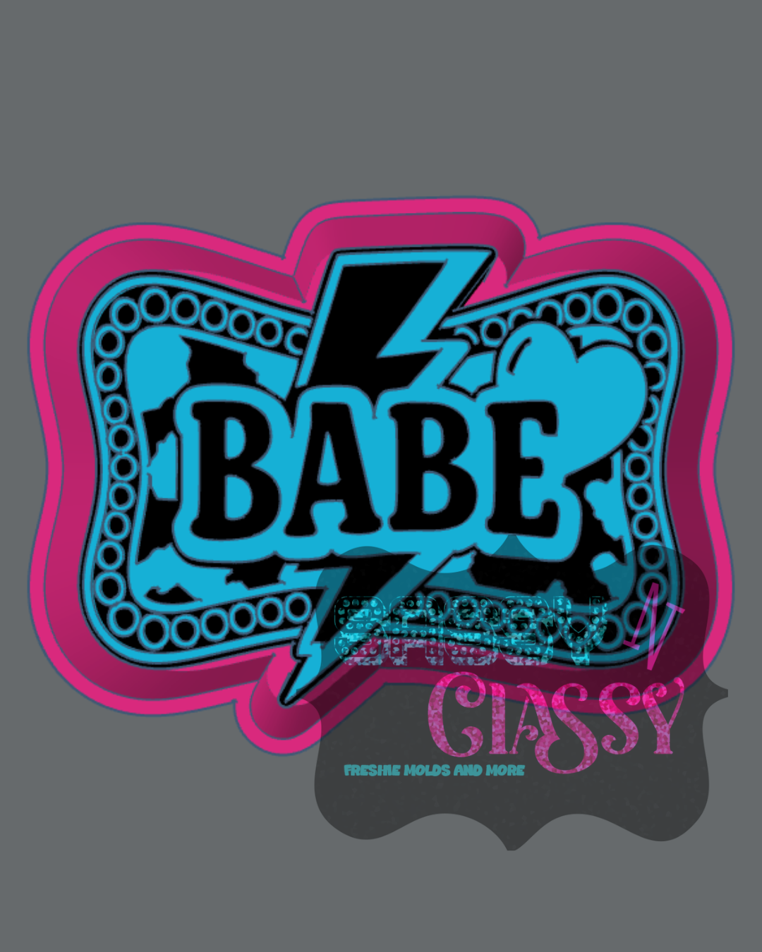 Cowprint Babe Freshie Mold