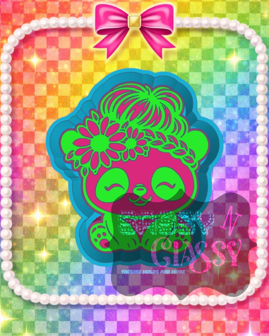 Messy Bun Panda Freshie Mold