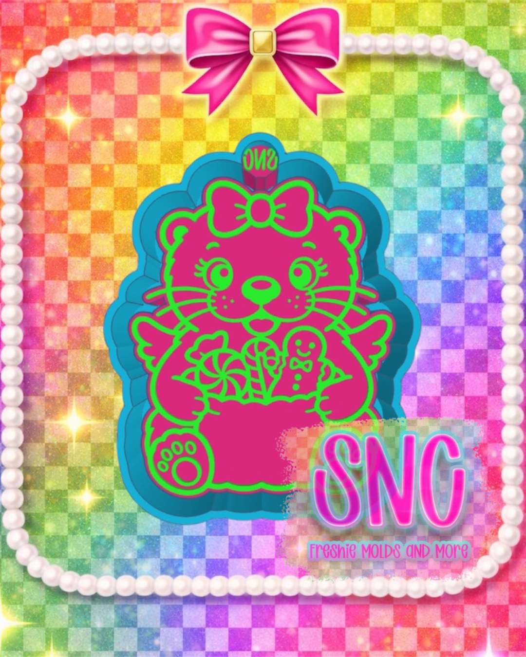 Christmas Candy Otter Freshie Mold