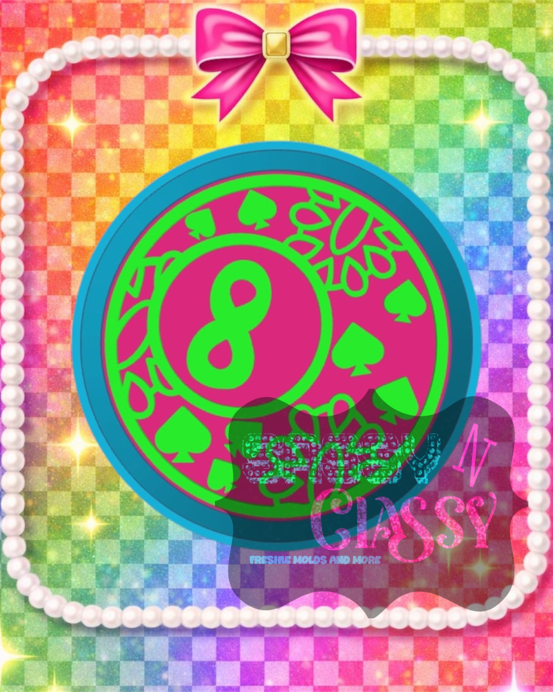 Western 8 Ball Freshie Mold