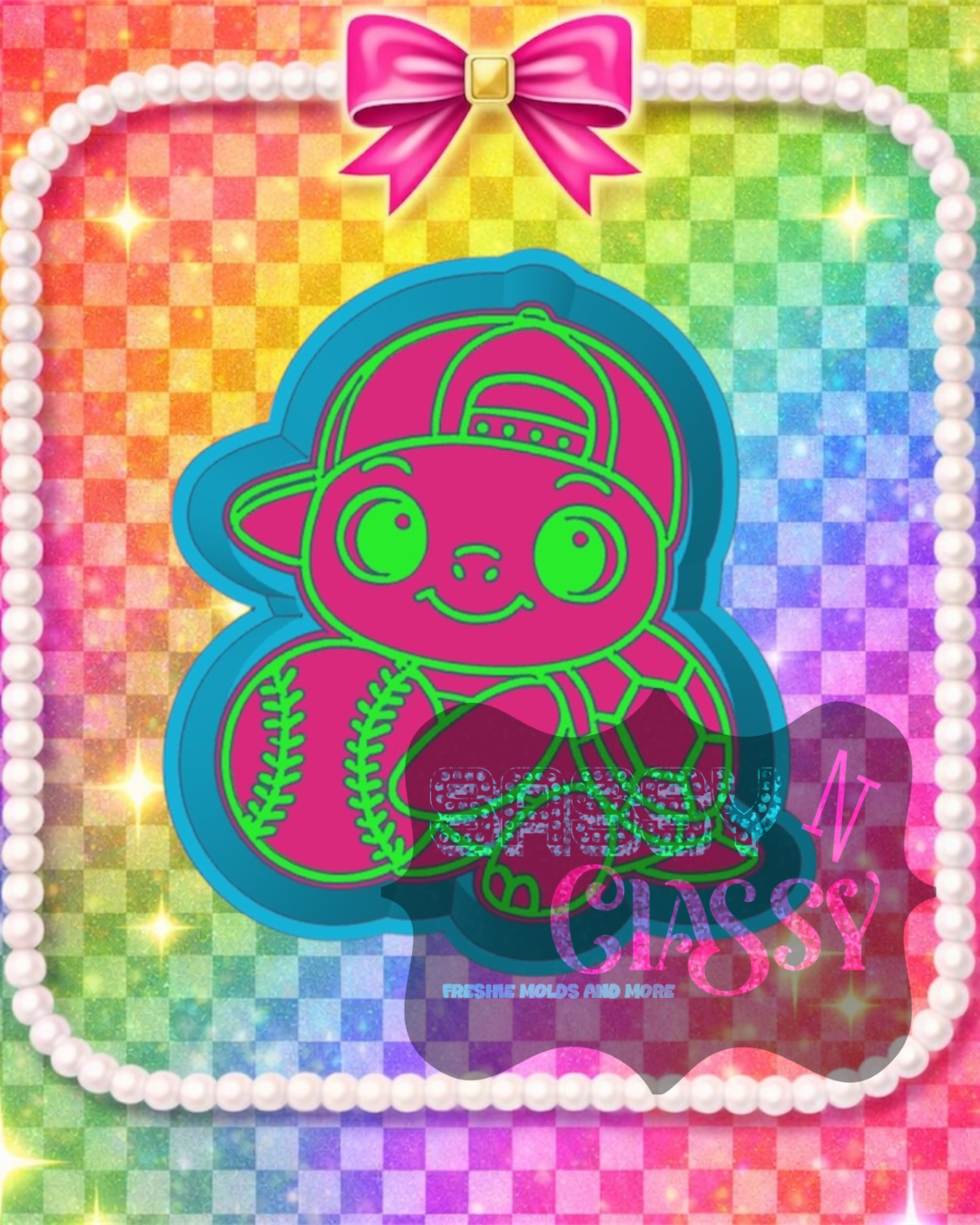 Baseball Turtle Freshie Mold