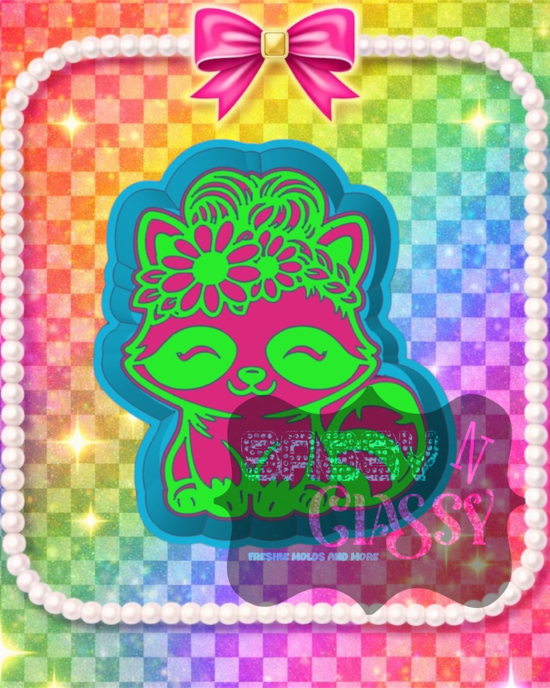 Messy Bun Raccoon Freshie Mold