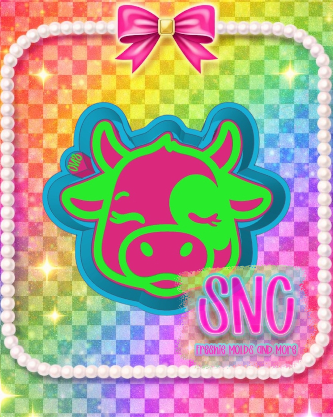 Winking Cow Freshie Mold