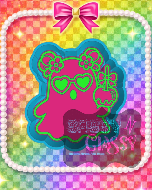Candy Apple Ghost Freshie Mold