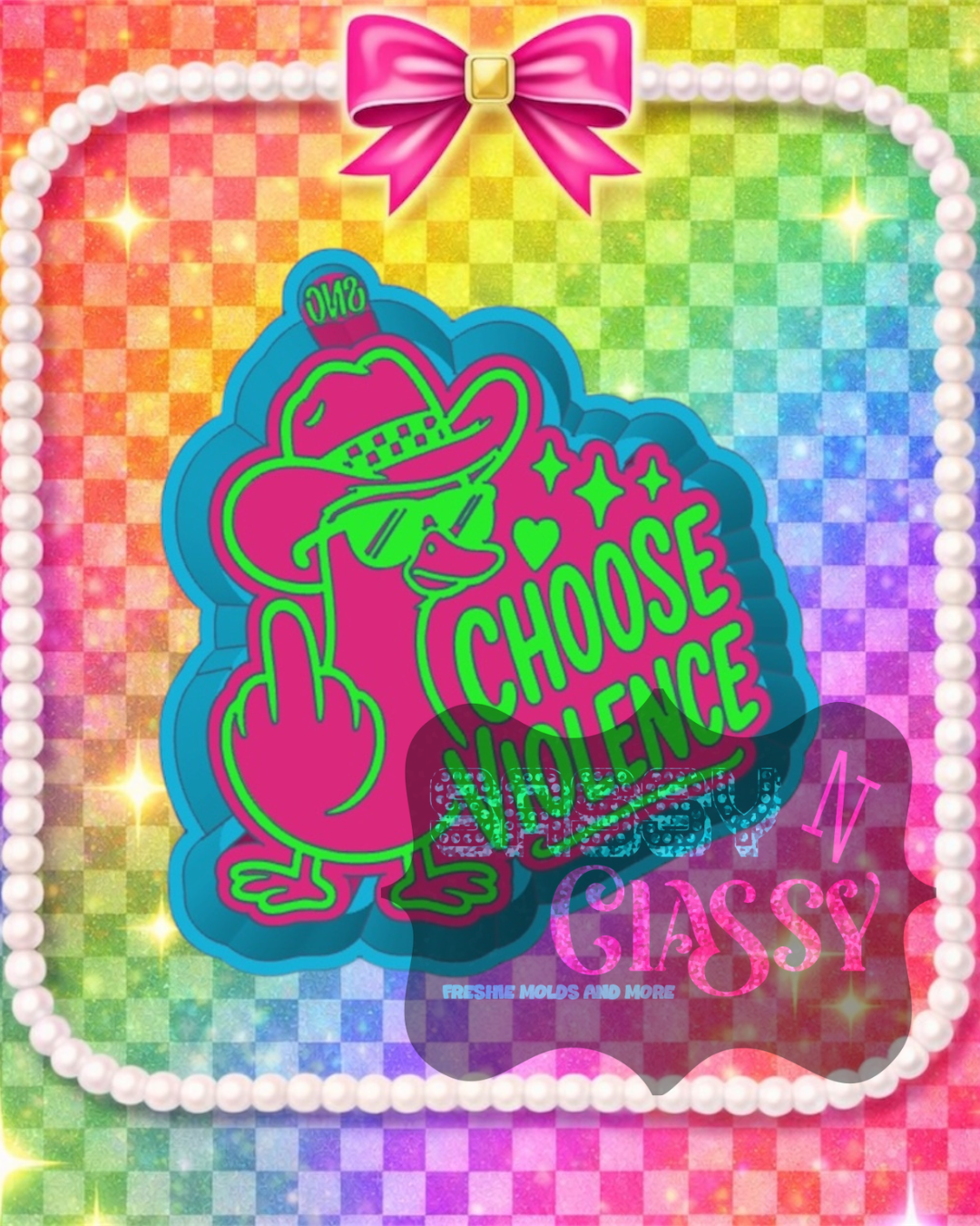 Choose Violence Goose Freshie Mold