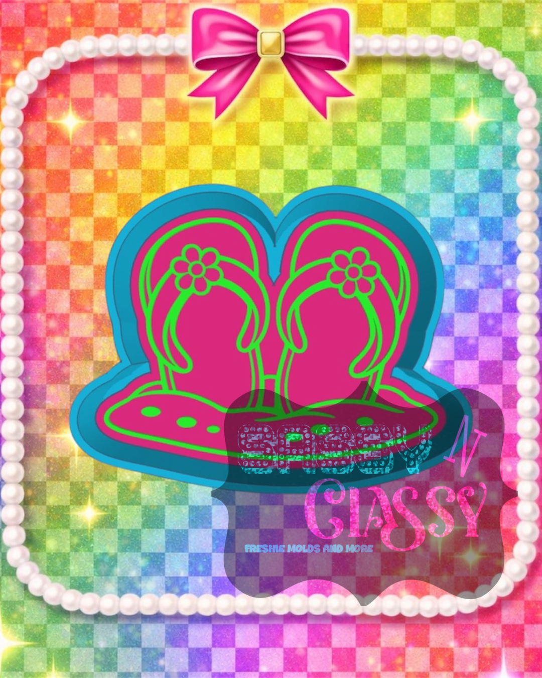 Beachy Flip Flops Freshie Mold