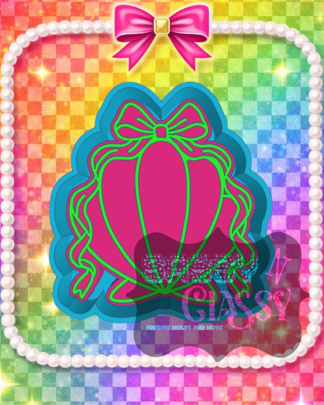 Shell with Bow Freshie Mold