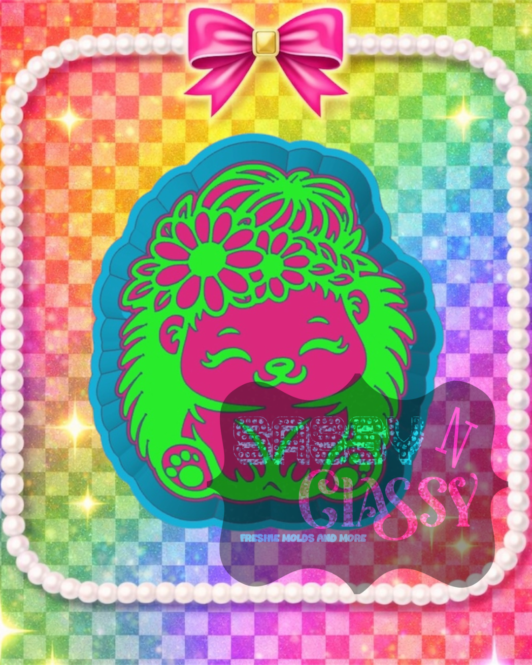 Messy Bun Hedgehog Freshie Mold