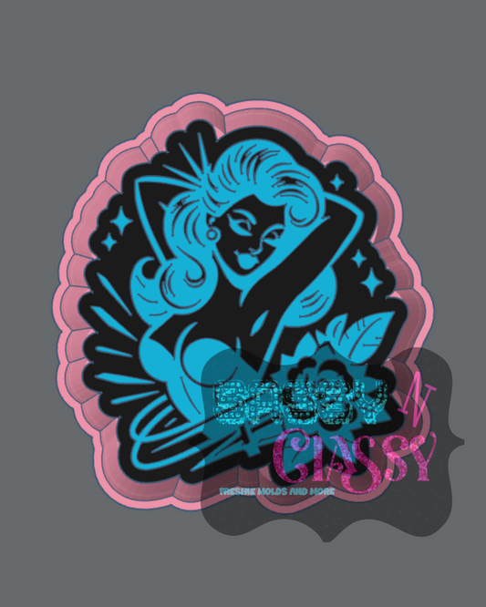 Pinup Girl Freshie Mold