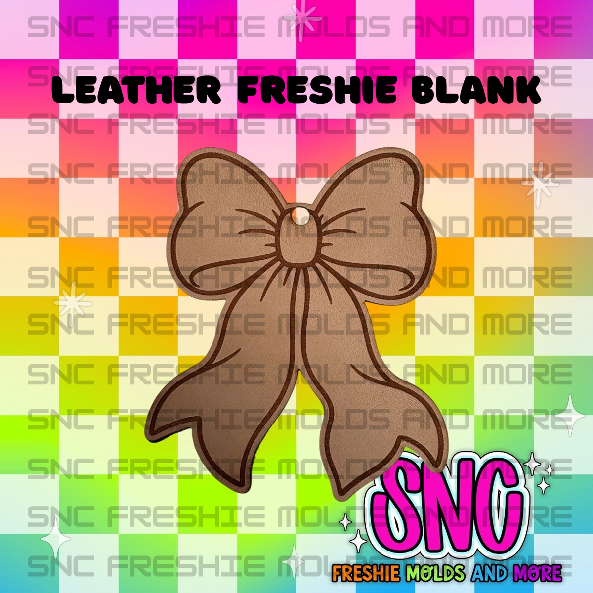 Bow Leather Freshie Blank