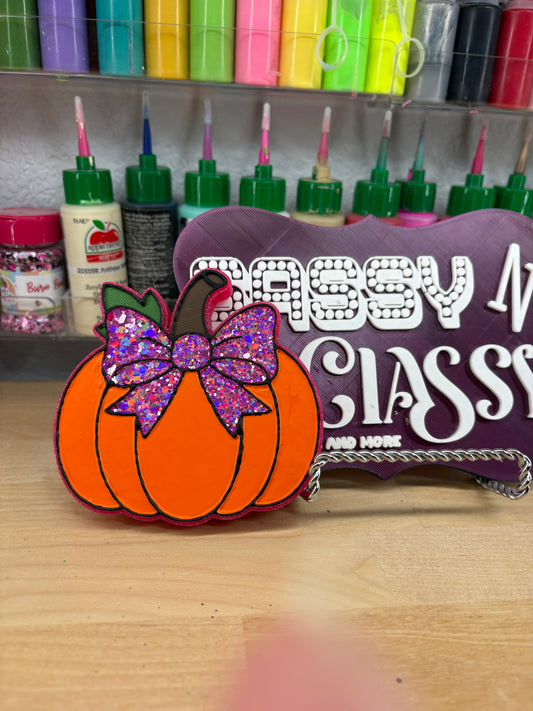 Pumpkin with Bow Freshie Mold