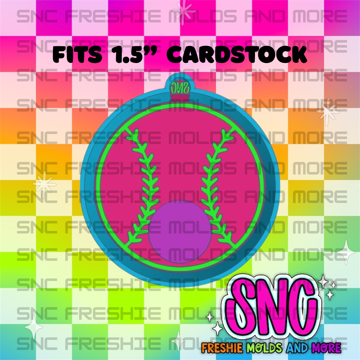 Baseball/Softball Cardstock Freshie Mold