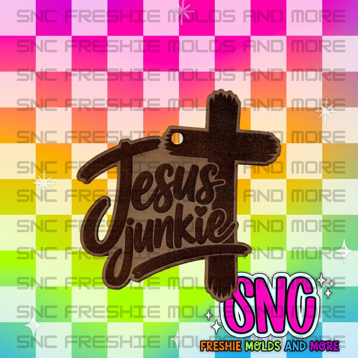Jesus Junkie Leather Freshie
