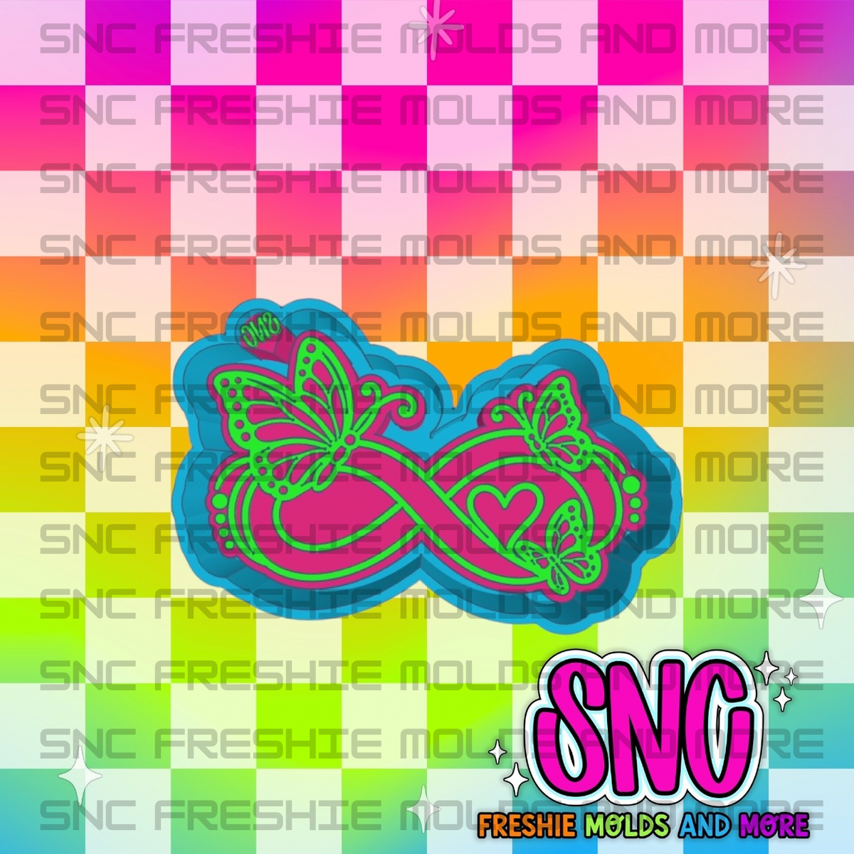 Infinity with Butterflies Freshie Mold