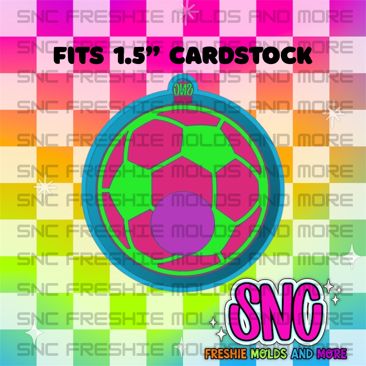 Soccer Ball Cardstock Freshie Mold