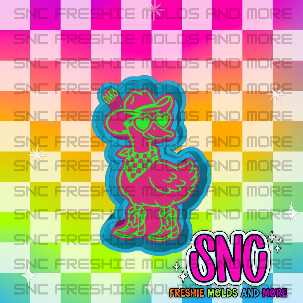 Cowboy Duck Freshie Mold