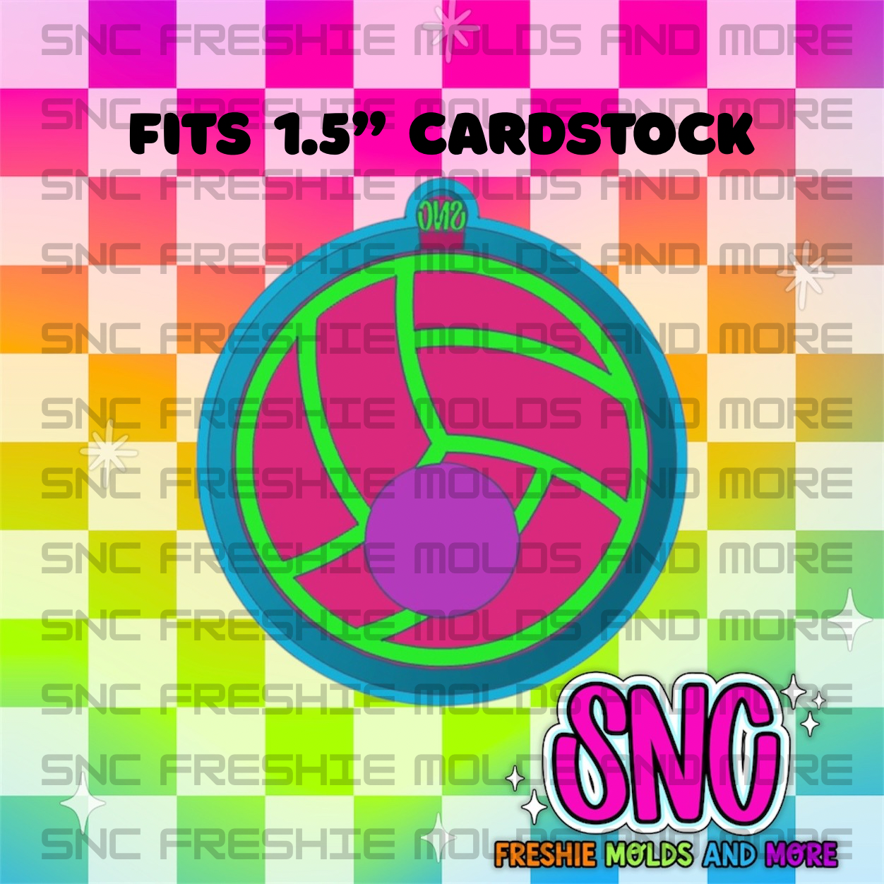 Volleyball Cardstock Freshie Mold