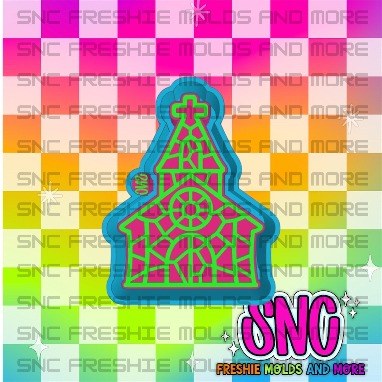 Stained Glass Church Freshie Mold