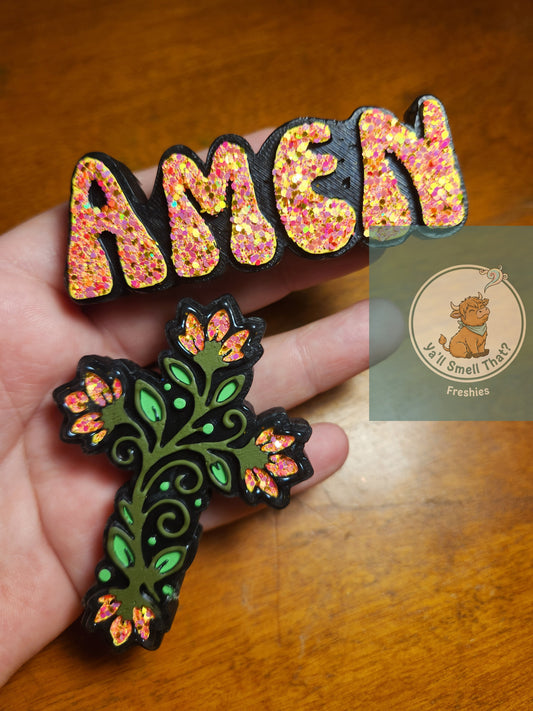Cross and Amen Minis Freshie Molds by Ashley M