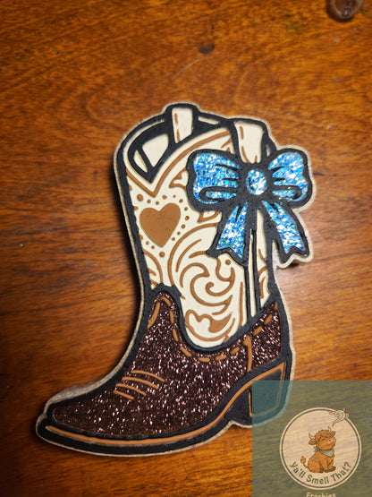 Heart Boot with Bow Freshie Mold