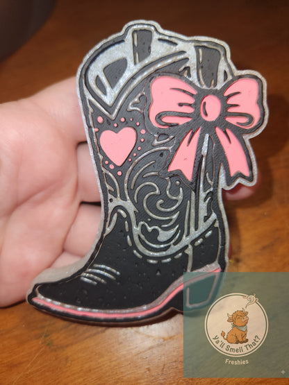 Heart Boot with Bow Freshie Mold