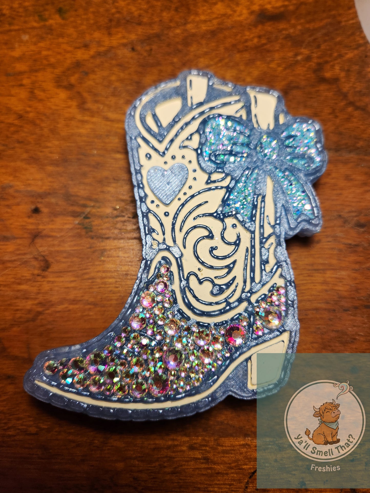 Heart Boot with Bow Freshie Mold
