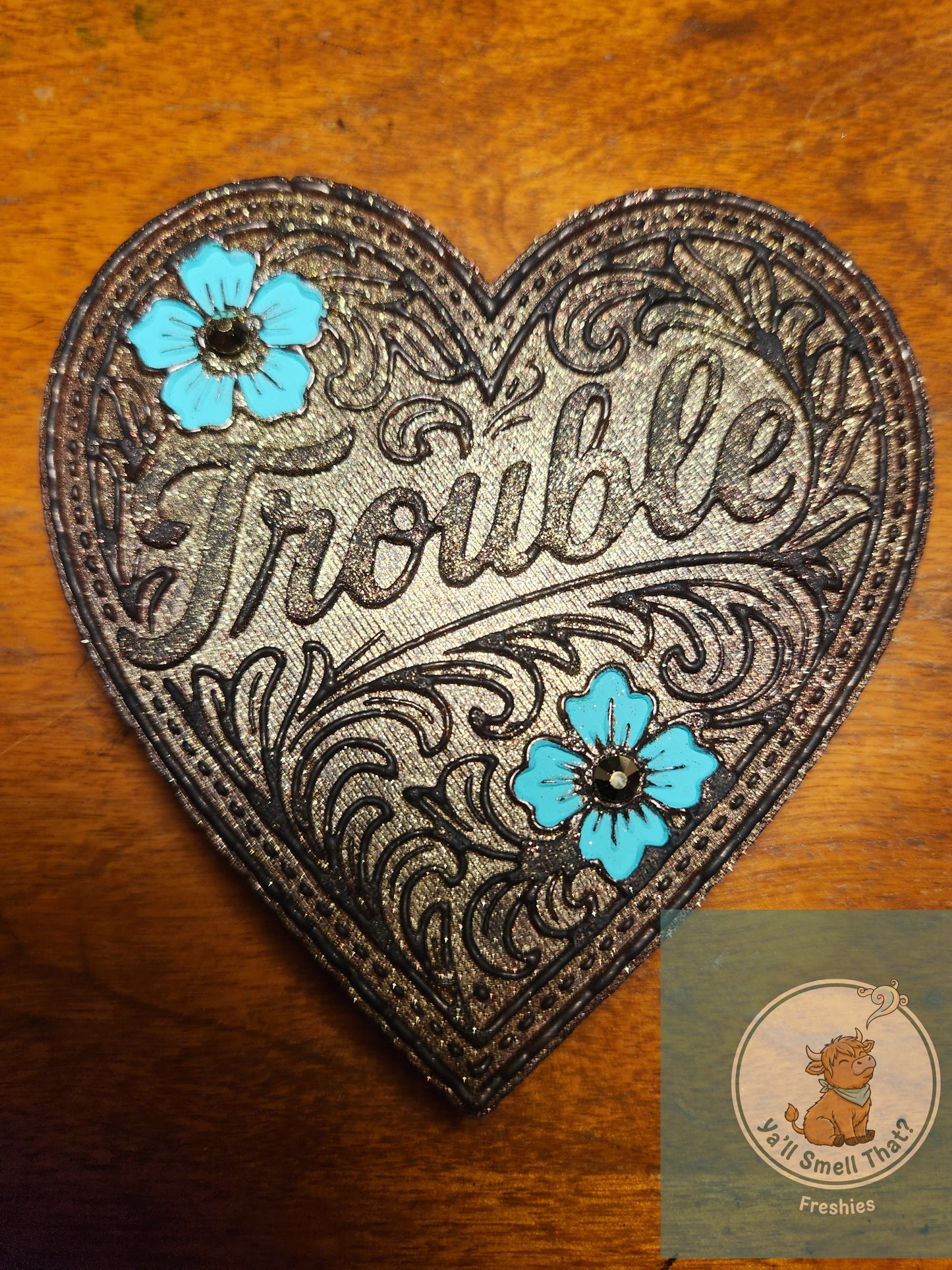 Tooled Trouble Heart Freshie Mold