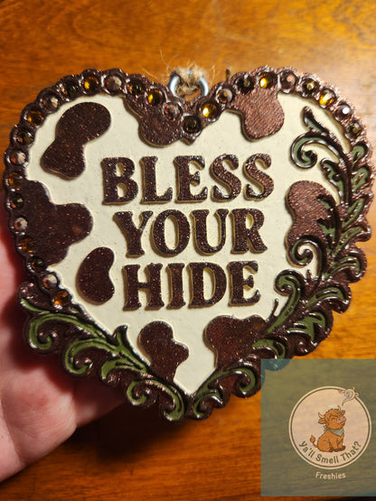 Tooled and Jeweled Bless Your Hide Freshie Mold