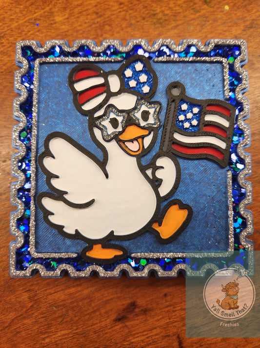 Patriotic Silly Goose Stamp Freshie Mold