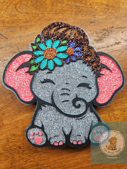 Messy Bun Elephant Freshie Mold