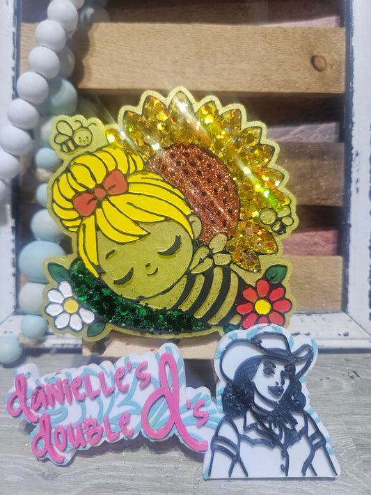 Sleeping Little Girl Bee Freshie Mold