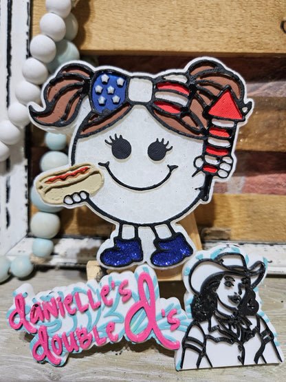 Little Miss America Freshie Mold