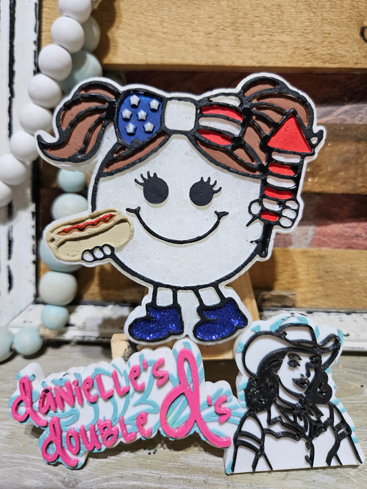 Little Miss America Freshie Mold